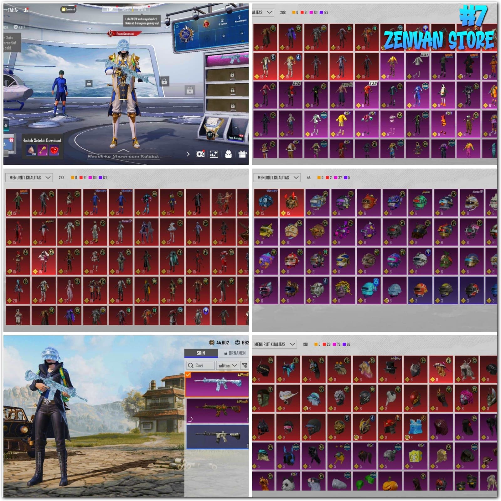 🔥 #7 🔥 PUBG MOBILE 🌍 GLOBAL 💎 911 Skin 👑 GLACIER M416 ⚔️ 288 Set Outfit 🌟 98 Mythic ✅ Full Access