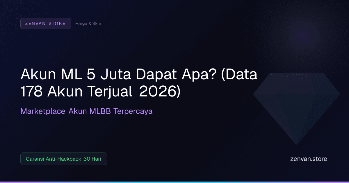 Akun ML 5 Juta Dapat Apa? (Data 178 Akun Terjual 2026)