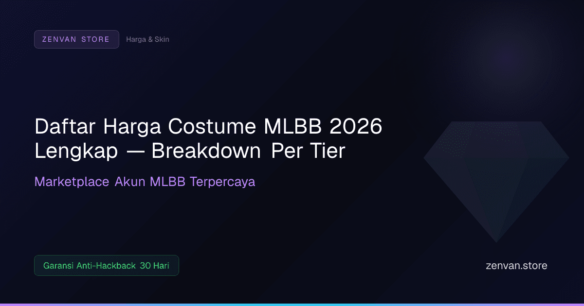 Daftar Harga Costume MLBB 2026 Lengkap — Breakdown Per Tier