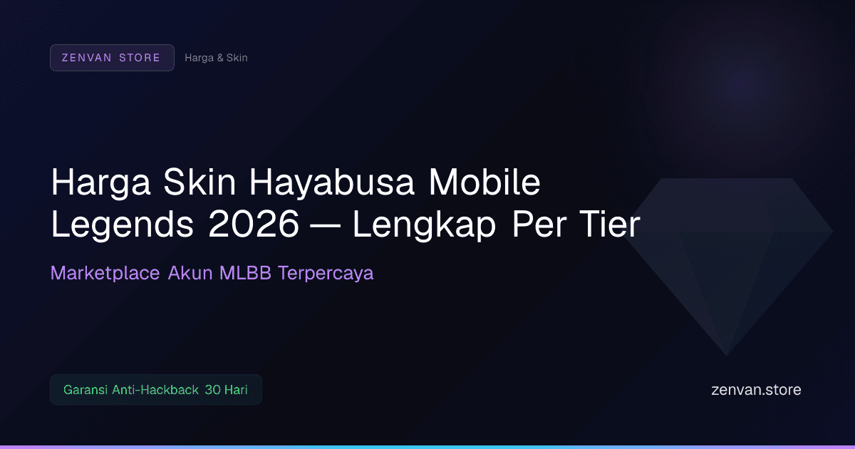 Harga Skin Hayabusa Mobile Legends 2026 — Lengkap Per Tier