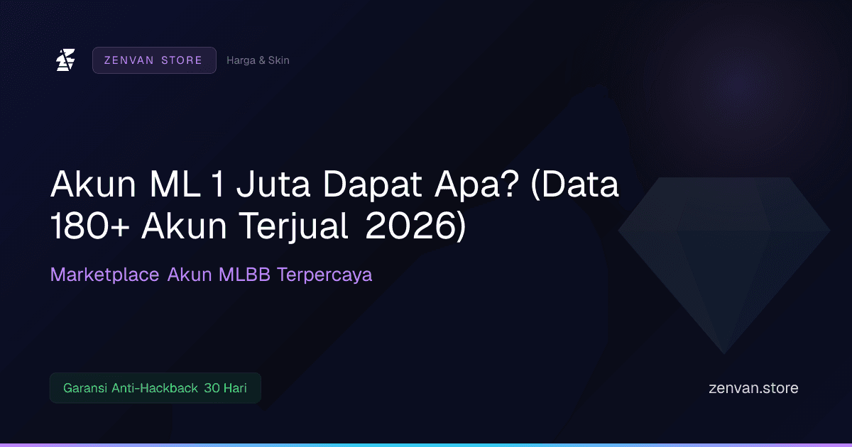 Akun ML 1 Juta Dapat Apa? (Data 180+ Akun Terjual 2026)