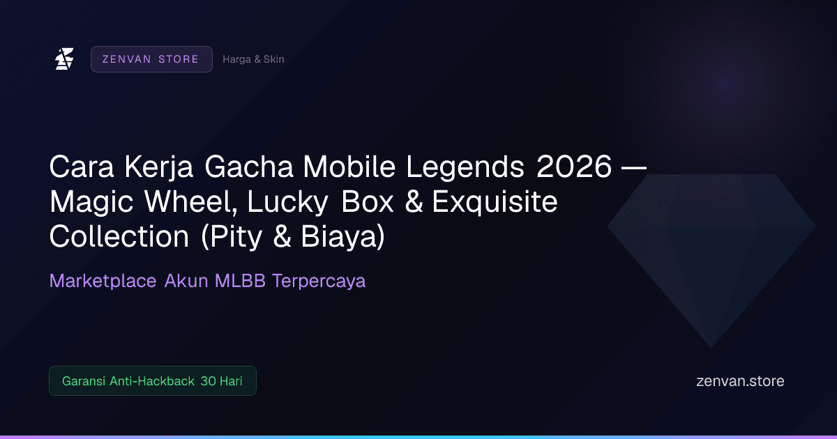 Cara Kerja Gacha Mobile Legends 2026 — Magic Wheel, Lucky Box & Exquisite Collection (Pity & Biaya)